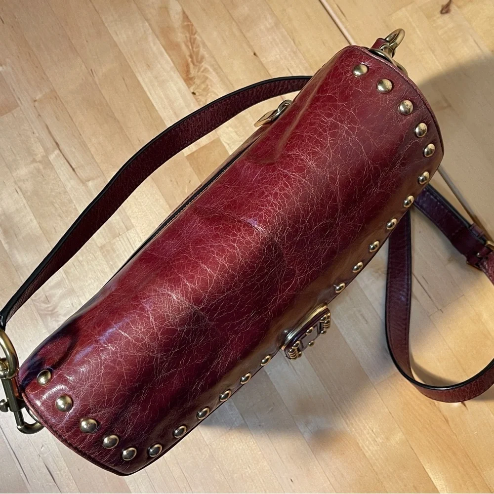 The Marc Jacobs Red Leather Studded Envelope Crossbody Bag